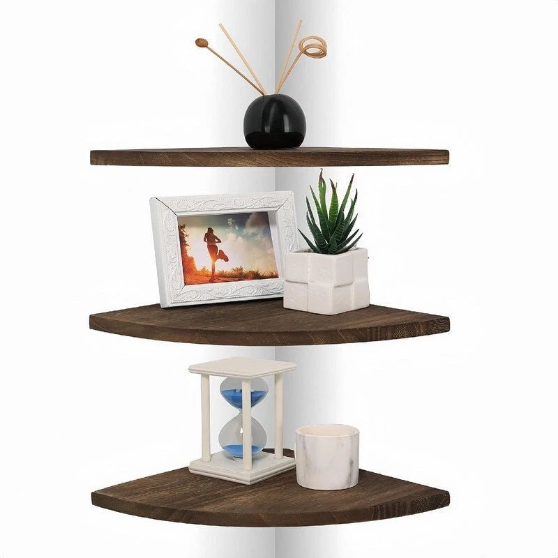 Corner Wall Shelves - 10D x 10W x 0.7H