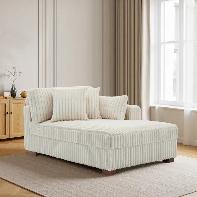 Übergroßes Sofa mit Recamiere (rechtsseitig)