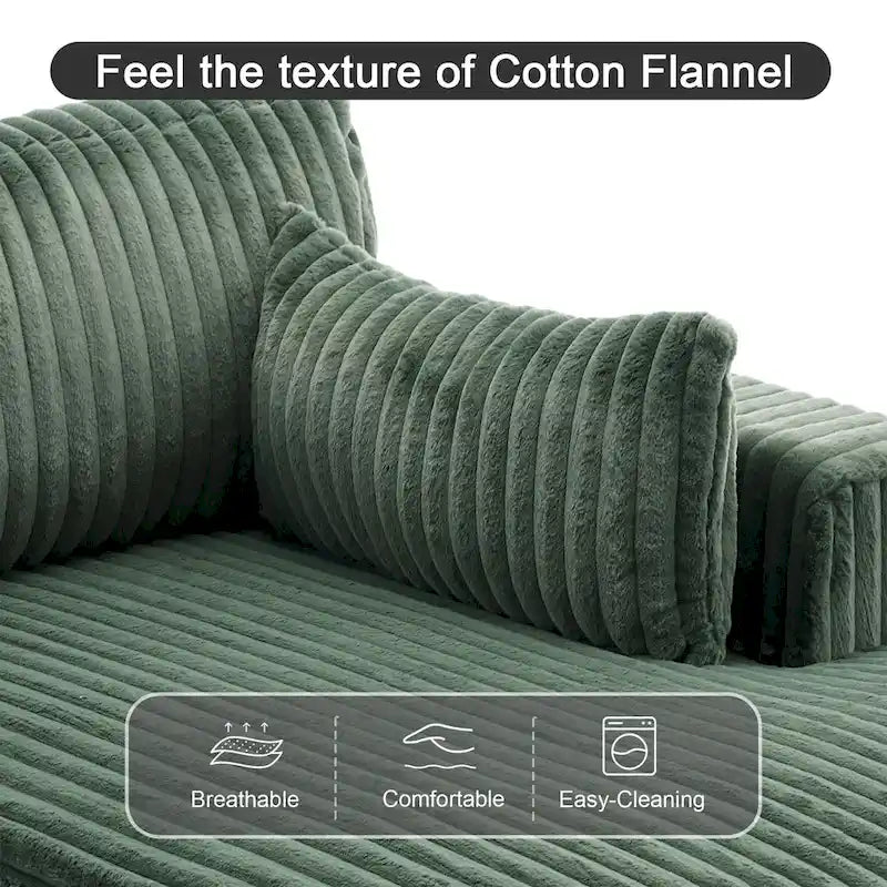 Übergroßes Sofa mit Recamiere (rechtsseitig)