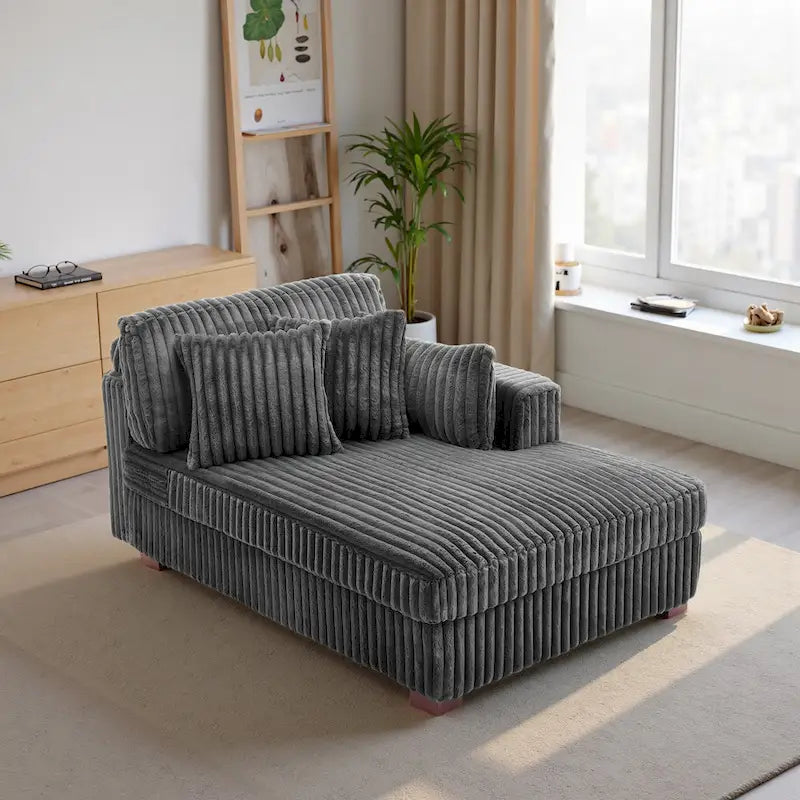 Übergroßes Sofa mit Recamiere (rechtsseitig)