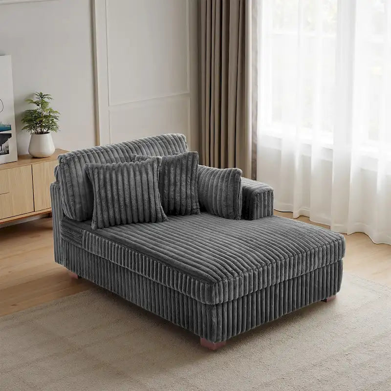 Übergroßes Sofa mit Recamiere (rechtsseitig)