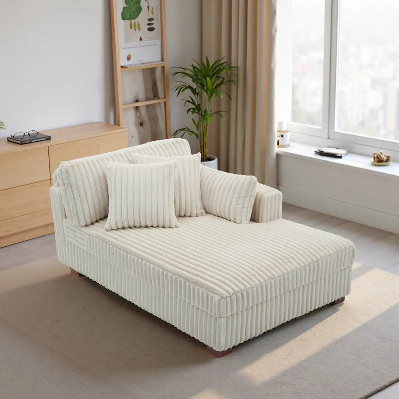 Übergroßes Sofa mit Recamiere (rechtsseitig)