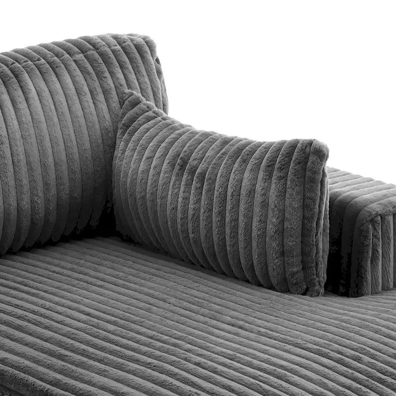 Übergroßes Sofa mit Recamiere (rechtsseitig)