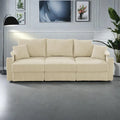 102-Zoll modernes 3-Sitzer Cord-Sofa mit Getränkehaltern