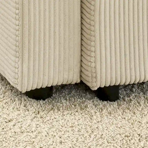 102-Zoll modernes 3-Sitzer Cord-Sofa mit Getränkehaltern
