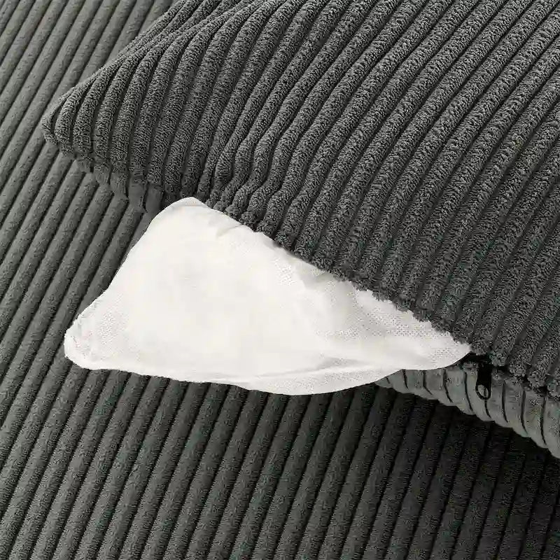 102-Zoll modernes 3-Sitzer Cord-Sofa mit Getränkehaltern