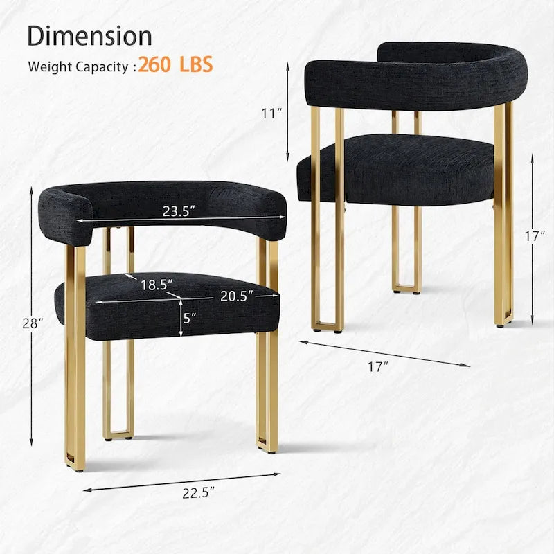 Chenille-Sessel (2er-Set)