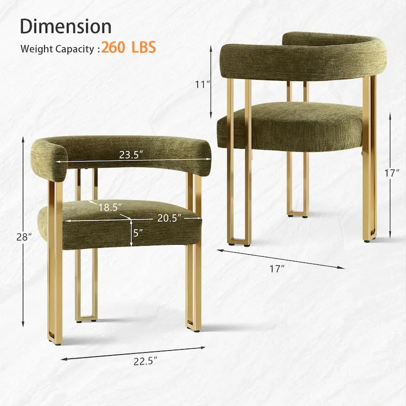 Chenille-Sessel (2er-Set)