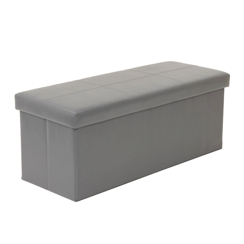 Klappbare Polsterbank mit Stauraum in Gunmetal Gray