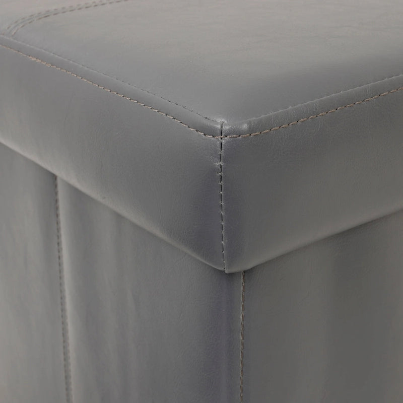 Klappbare Polsterbank mit Stauraum in Gunmetal Gray