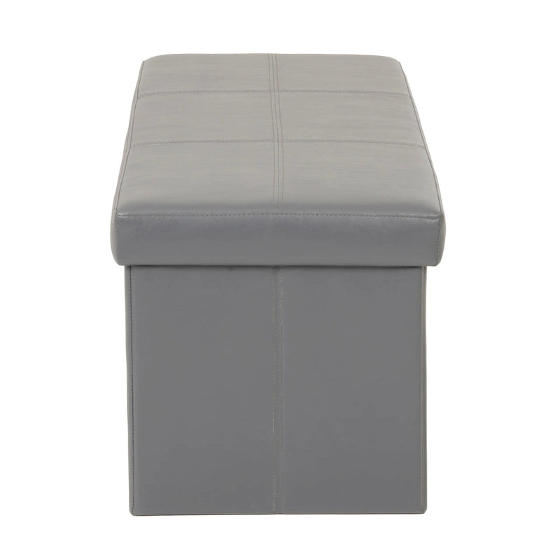 Klappbare Polsterbank mit Stauraum in Gunmetal Gray