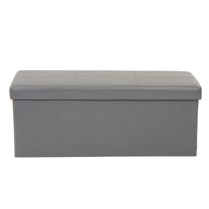 Klappbare Polsterbank mit Stauraum in Gunmetal Gray