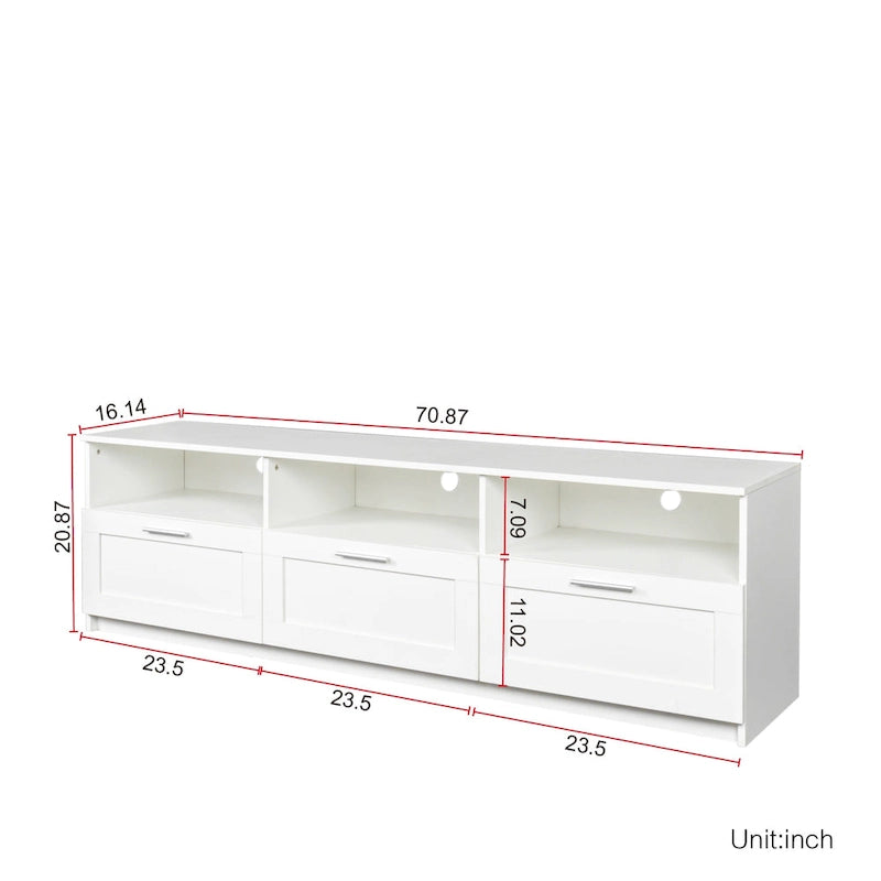 Modernes TV-Möbel mit 3 Schubladen, 180 cm breit