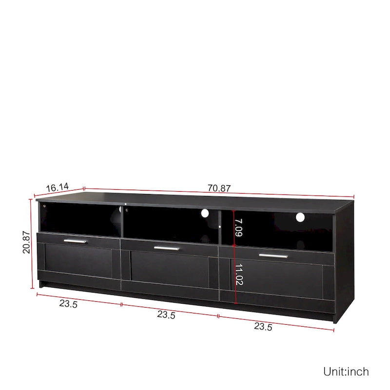Modernes TV-Möbel mit 3 Schubladen, 180 cm breit