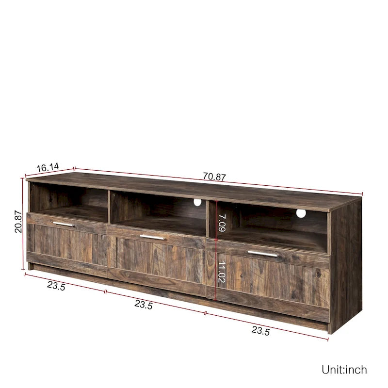Modernes TV-Möbel mit 3 Schubladen, 180 cm breit