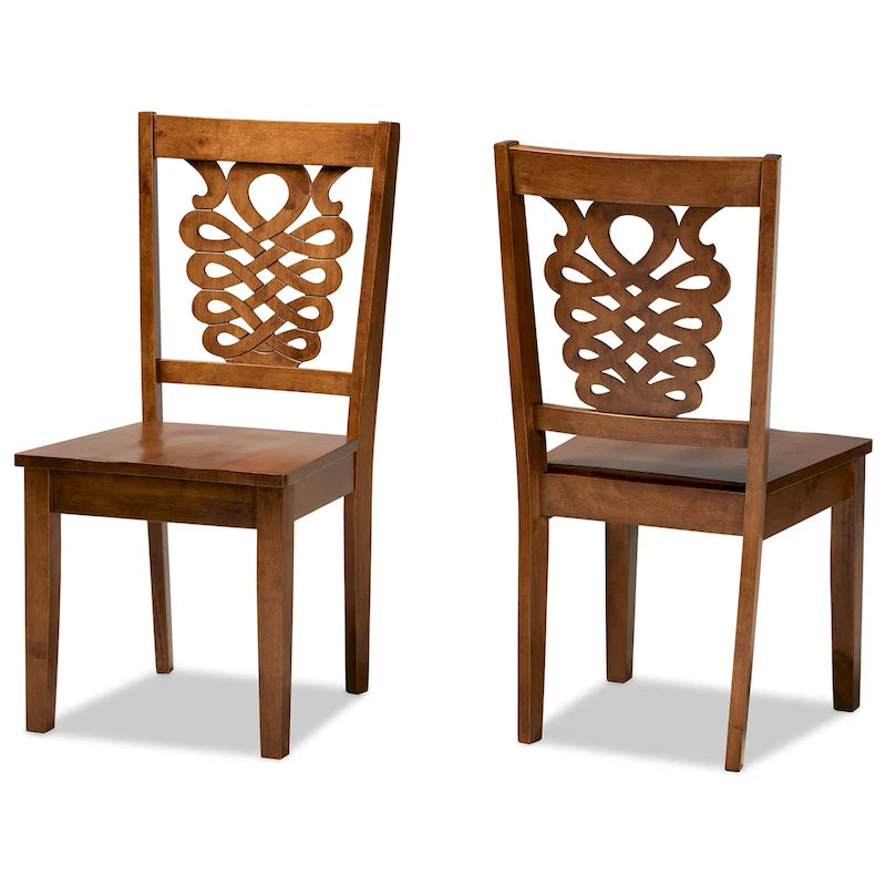Modernes zweiteiliges Esszimmerstuhl-Set im Übergangsstil
