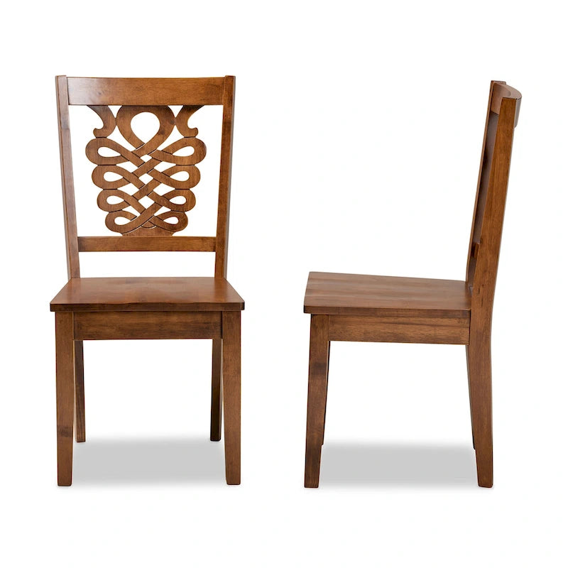 Modernes zweiteiliges Esszimmerstuhl-Set im Übergangsstil