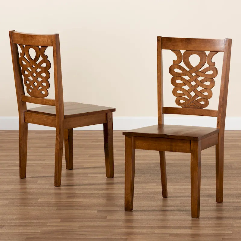 Modernes zweiteiliges Esszimmerstuhl-Set im Übergangsstil