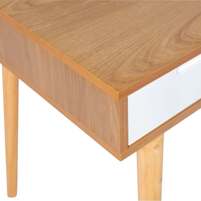 Schreibtisch Esche mit Schubladen und offenem Fach