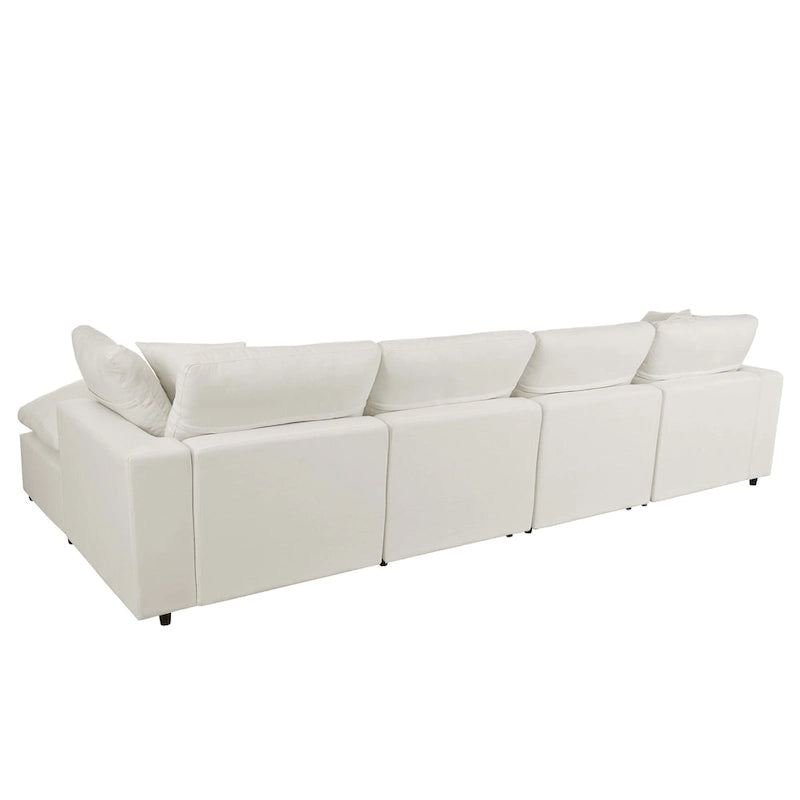 Modernes großes U-förmiges Ecksofa mit 2 Chaiselongues und abnehmbaren Ottomanen