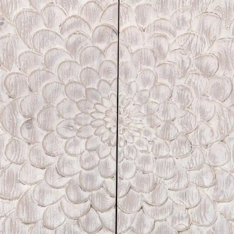 4-türiges Sideboard aus Altholz-Kiefer in Vintage Cream