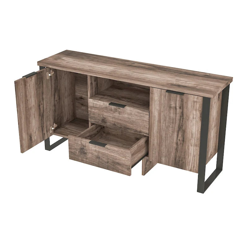 2-türiger TV-Schrank mit 2 Schubladen