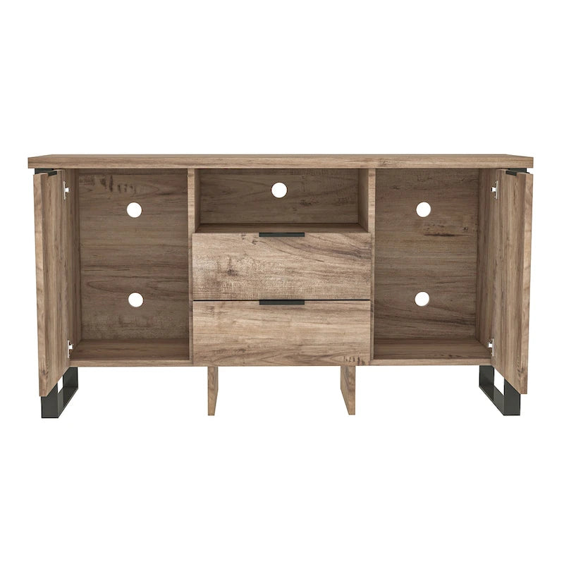 2-türiger TV-Schrank mit 2 Schubladen