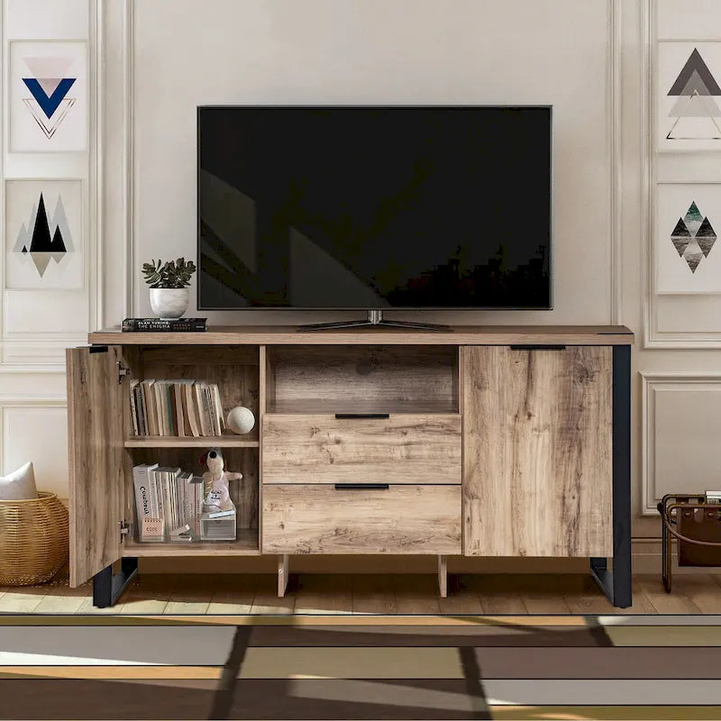 2-türiger TV-Schrank mit 2 Schubladen