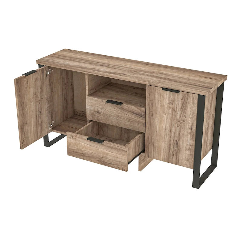 2-türiger TV-Schrank mit 2 Schubladen