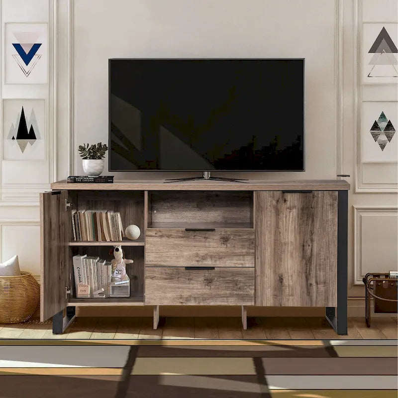 2-türiger TV-Schrank mit 2 Schubladen