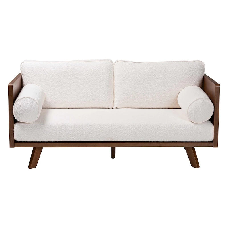 Mid-Century Modern Bouclé-Stoffsofa