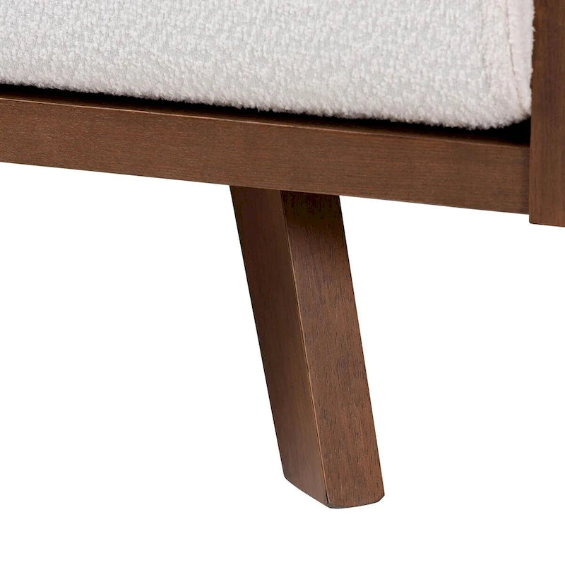 Mid-Century Modern Bouclé-Stoffsofa